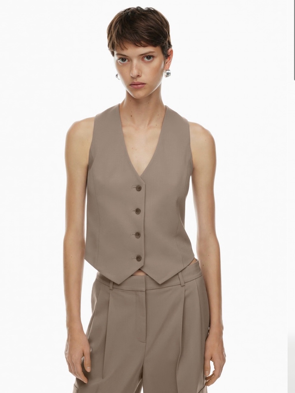 Babaton/Aritzia Deniro Vest in Felted Taupe